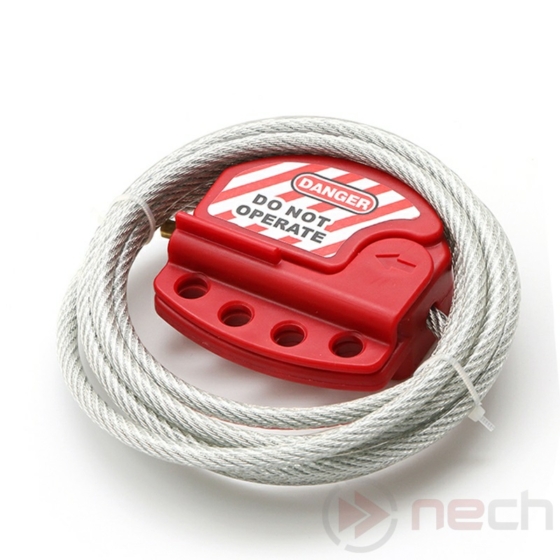 NECH ACL6MM és ACL4MM univerzális munkavédelmi LOTO kábeles kizáró / Adjustable Cable Lockout