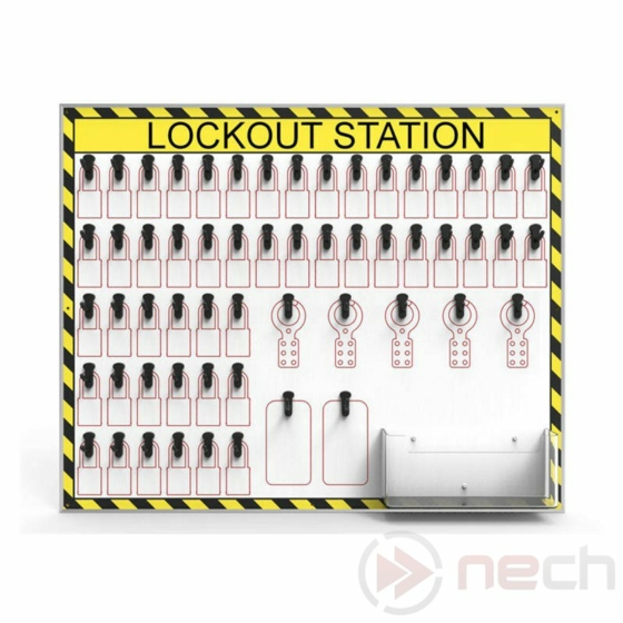 LSC76 nyitott LOTO állomás / Costumizable Lockout Station