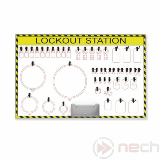 LSC78 nyitott LOTO állomás / Costumizable Lockout Station
