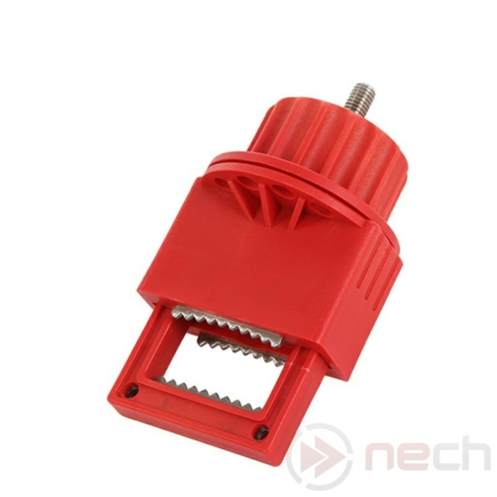 NECH SBFVL145 kis méretű pillangószelep kizáró piros színben / Small butterfly valve lockout