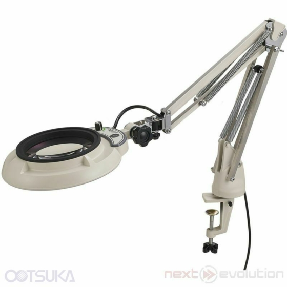 OTSUKA OPTICS ENVL-CF6X szabályozható fényerejű kompakt nagyítós lámpa 6X-os nagyítólencsével / Compact free-arm illuminated magnifier