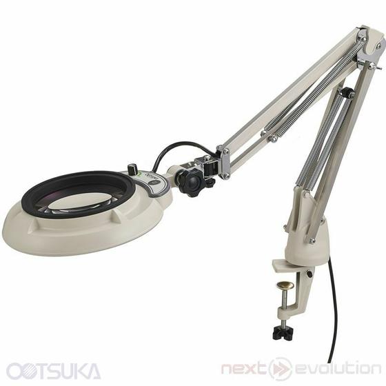 OTSUKA OPTICS ENVL-CF szabályozható fényerejű kompakt nagyítós lámpa 10X-es nagyítólencsével / Compact free-arm illuminated magnifier