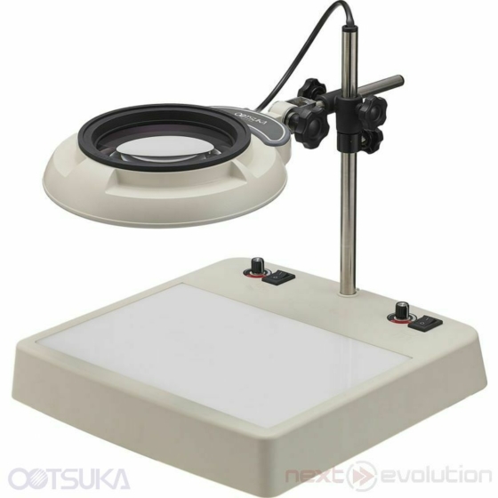 OTSUKA OPTICS ENVL-CL 2X nagyítós lámpa alsó megvilágítással, fényerősség szabályzással és 2X-es nagyítólencsével / Lightbox-type illuminated magnifier