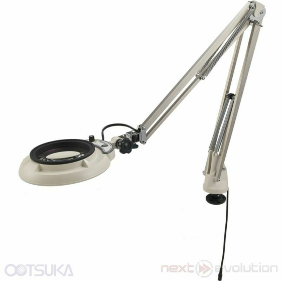 OTSUKA OPTICS ENVL-FD 2X Szabályozható fényerejű munkalapra rögzíthető lengőkaros nagyítós lámpa 2X-es nagyítólencsével / Free-arm fixed-type desk holder illuminated magnifier