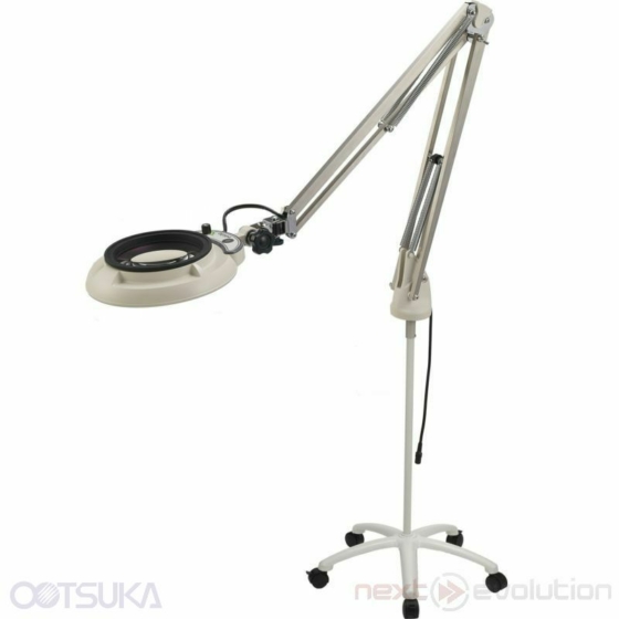 OTSUKA OPTICS ENVL-FL Dimmelhető lengőkaros nagyítós lámpa görgős állvánnyal / Free-arm + illuminated magnifier with caster stand