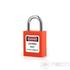 Kép 1/3 - NECH PL20-O Biztonsági LOTO lakat, ultra rövid acél kengyellel / Ultra Short Steel Shackle, Safety Padlock