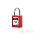 Kép 1/3 - NECH PL25-R Biztonsági LOTO lakat, rövid acél kengyellel / Short Steel Shackle, Safety Padlock