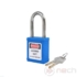 Kép 1/4 - NECH PL38BE Biztonsági LOTO lakat, acél kengyellel - kék / Steel shackle safety padlock - blue