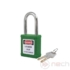Kép 1/4 - NECH PL38G Biztonsági LOTO lakat, acél kengyellel - zöld / Steel shackle safety padlock - green
