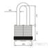 Kép 4/6 - NECH LPL Series vízálló munkavédelmi LOTO lakat, edzett acélból / Laminated LOTO padlock from hardened steel, waterproof with key cover III