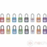 Kép 4/4 - NECH PL38 Series LOTO Safety Padlock Color Chart
