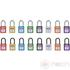 Kép 4/4 - NECH PL38 Series LOTO Safety Padlock Color Chart