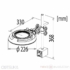Kép 2/2 - OTSUKA OPTICS ENVL-MS 2X dimmelhető, mágnessel rögzíthető nagyítós lámpa 2X-es nagyítólencsével - méretek / Magnet stand type illuminated magnifier dimensions